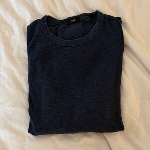 Theory Men's Deep Blue Crewneck Sweater shirt